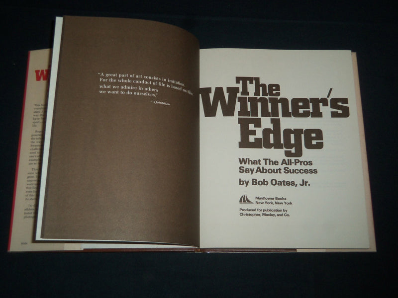 1980 THE WINNER'S EDGE BOOK SIGNED BY BOB OATES JR. - HARDCOVER - KD 5509