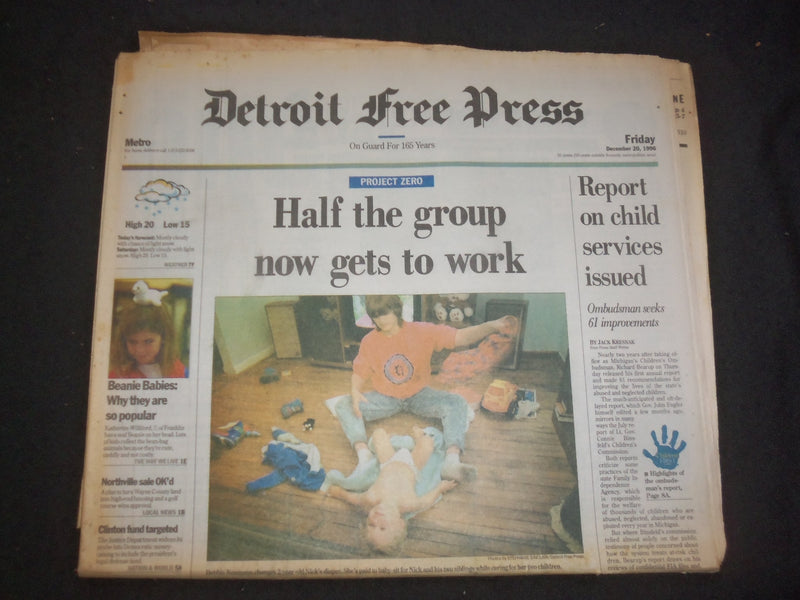 1996 DEC 20 DETROIT FREE PRESS NEWSPAPER - BEANIE BABIES: WHY POPULAR - NP 7623