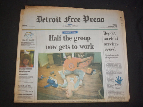 1996 DEC 20 DETROIT FREE PRESS NEWSPAPER - BEANIE BABIES: WHY POPULAR - NP 7623
