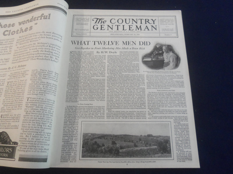 1914 FEBRUARY 28 THE COUNTRY GENTLEMAN MAGAZINE - ILLUSTRATED COVER - B 2801I