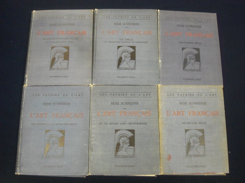1925-1930 L'ART FRANCAIS BY RENE SCHNEIDER LOT OF 6 FRENCH BOOKS - KD 1364