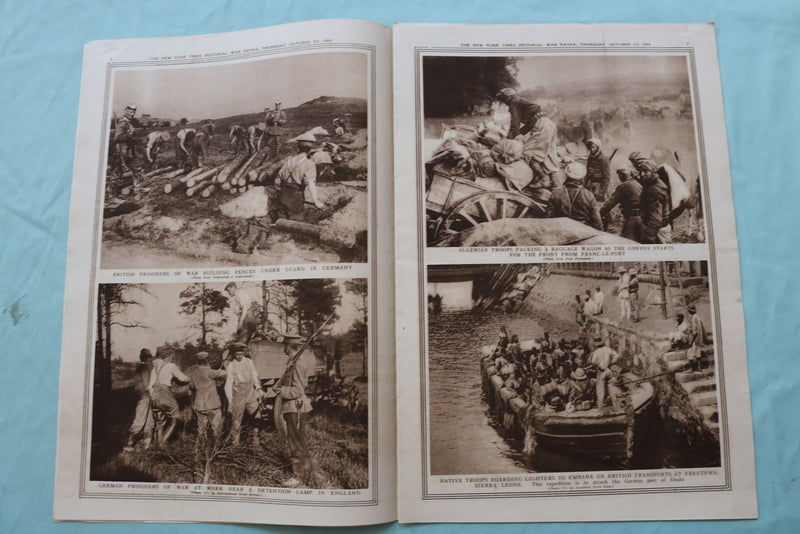 1914 OCT 22 NEW YORK TIMES MID-WEEK PICTORIAL WAR EXTRA-ALGERIAN CAVALRY-NP 9120
