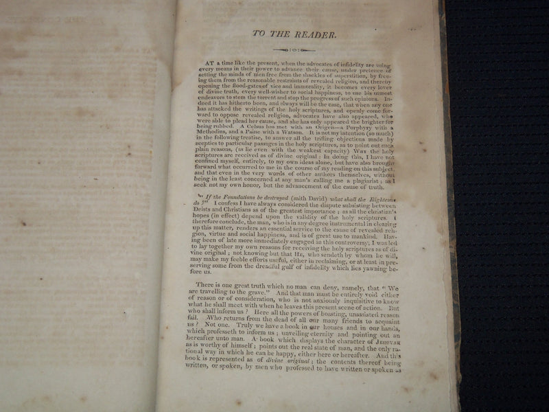 1816 ANTIDOTE FOR DEISM CHRISTIAN'S HUMBLE PLEA BOOK BY ROBERT SCOTT - KD 81C