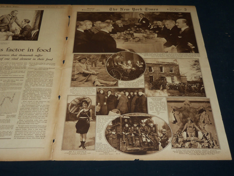 1921 FEBRUARY 27 NEW YORK TIMES PICTURE SECTION 4 & 5 - CLEMENCEAU - NT 8919