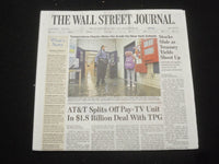 2021 FEBRUARY 26 THE WALL STREET JOURNAL - AT&T SPLITS OFF PAY-TV UNIT, $1.8 BIL