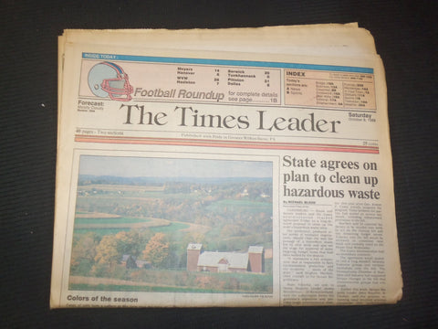 1988 OCT 8 WILKES-BARRE TIMES LEADER - STATE TO CLEAN HAZARDOUS WASTE - NP 7518