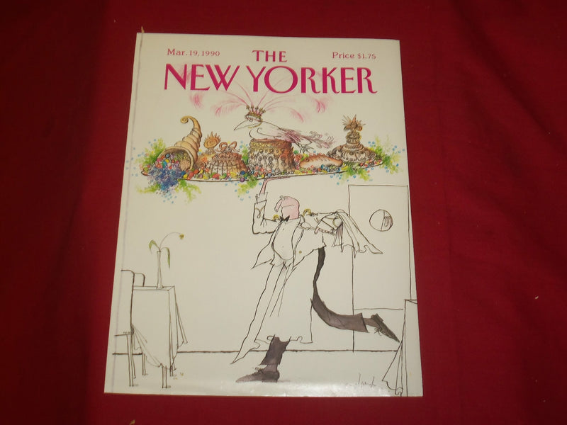 1990 MARCH 19 NEW YORKER MAGAZINE FRONT COVER ONLY - GREAT ART FOR FRAMING