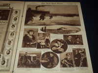 1922 APRIL 9 NEW YORK TIMES PICTURE SECTION - BATTLE FLAGS -NICE PHOTOS- NT 9481