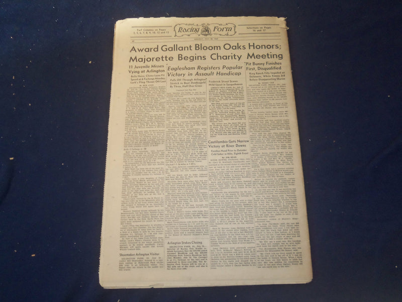 1969 JULY 28 THE DAILY RACING FORM - EAGLESHAM PUNCTUAL CHOICE - NP 2534P