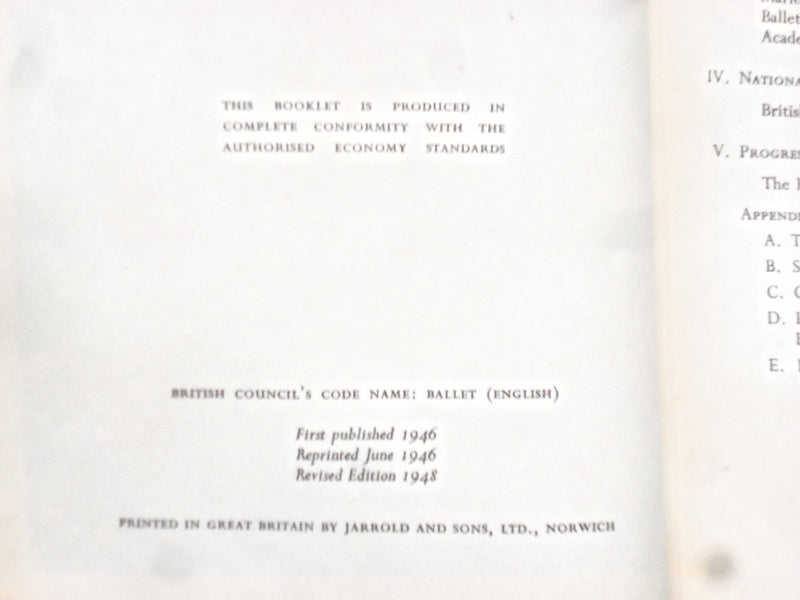 1948 BALLET SINCE 1939 SOFTCOVER BOOK BY ARNOLD L. HASKELL - J 9365