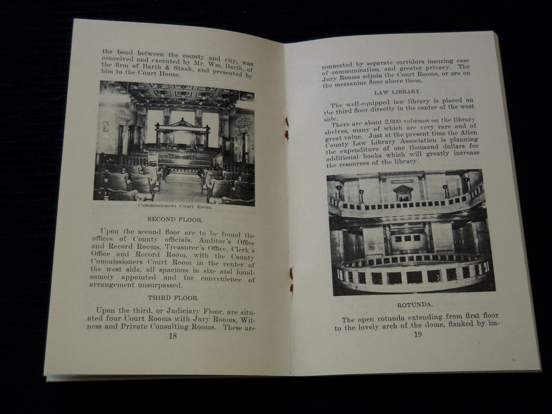 1953 ALLEN COUNTY COURT HOUSE ILLUSTRATED GUIDE - FT. WAYNE - J 7234