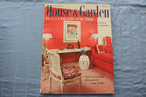 1959 SEPTEMBER HOUSE & GARDEN MAGAZINE - H&G'S COLORS FOR 1960 - E 9316