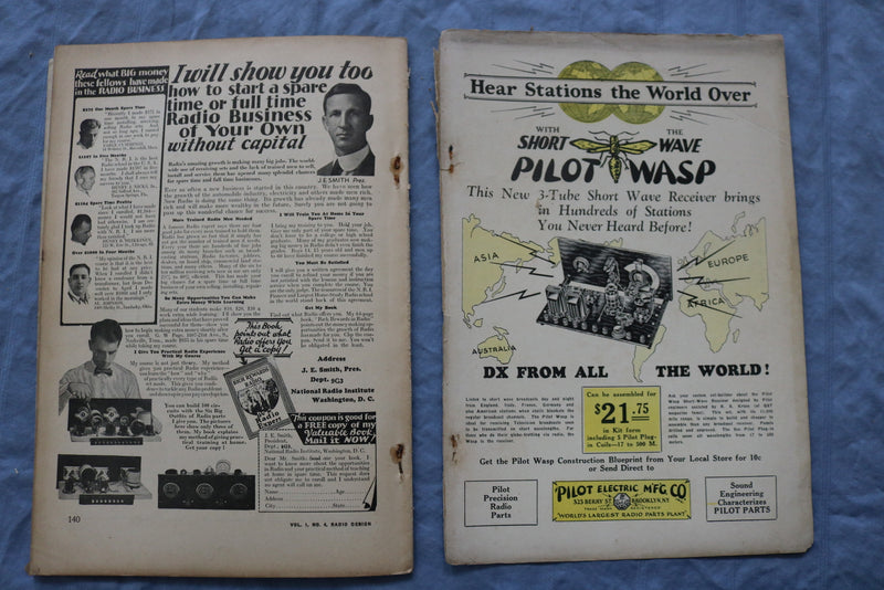 1929 WINTER RADIO DESIGN SOFTCOVER HANDBOOK - SG-105 SCREEN GRID RECEIVER- K 313