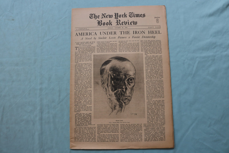 1935 OCTOBER 20 NEW YORK TIMES BOOK REVIEW SECTION - SINCLAIR LEWIS - NP 9168