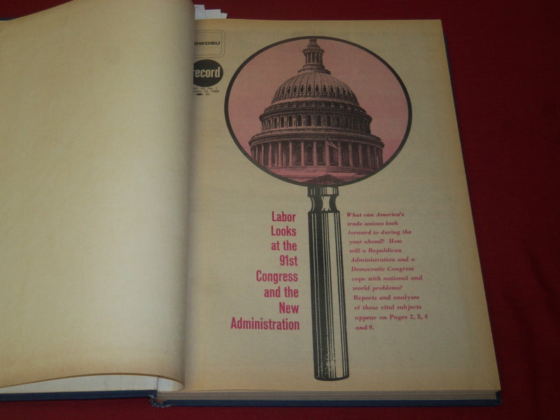 1969 RWDSU RECORD NEWSPAPER BOUND VOLUME NO. 16 - RETAIL - WHOLESALE - R 15D