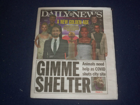 2021 FEBRUARY 4 NEW YORK DAILY NEWS NEWSPAPER - GOLDEN GLOBES NOMINATIONS