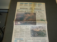 1993 SEP 15 THE MORNING HERALD NEWSPAPER -HUNDREDS BATTLE CA TIRE FIRE - NP 3312
