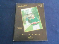 1995 OCTOBER 28 FOOTBALL PROGRAM - WILLIAM & MARY VS VILLANOVA UNIV - SP 1215C