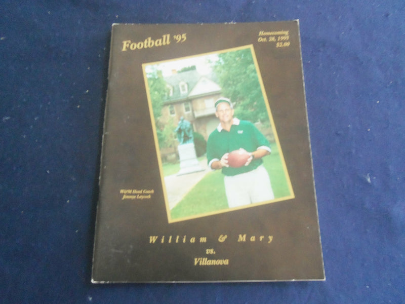 1995 OCTOBER 28 FOOTBALL PROGRAM - WILLIAM & MARY VS VILLANOVA UNIV - SP 1215C