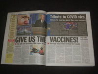 2021 JANUARY 20 NEW YORK DAILY NEWS NEWSPAPER- BIDEN & HARRIS INAUGURATION DAY