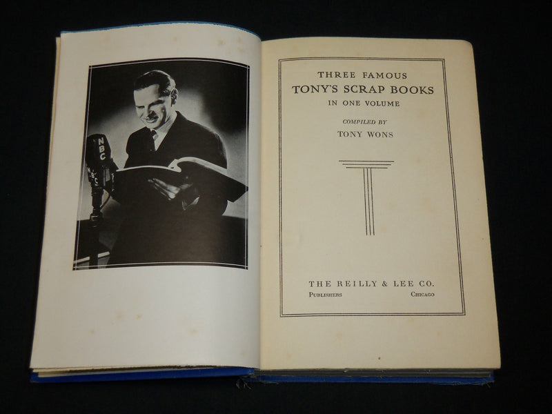 1932 THREEE FAMOUS TONY'S SCRAP BOOKS HARDCOVER BOOK BY TONY WONS - KD 6512