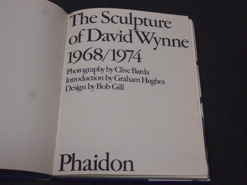 1974 THE SCULPTURE OF DAVID WYNNE 1968-1974 BOOK - GREAT PHOTOS - KD 2062E