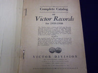 1922-1941 VICTOR RECORDS CATALOGS LOT OF 3 - LISTS OF ARTIST - J 1977