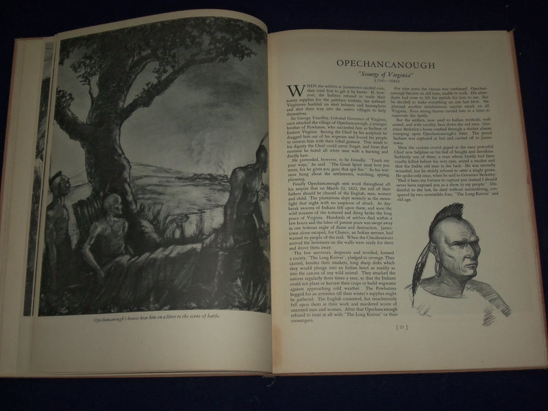1936 WIGWAM & WARPATH BOOK BY ISABEL JUERGENS - NICE ILLUSTRATIONS - KD 2397