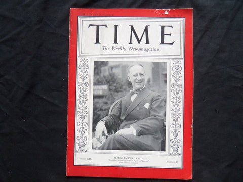 1932 JUNE 27 TIME MAGAZINE - ALFRED EMANUEL SMITH - T 327