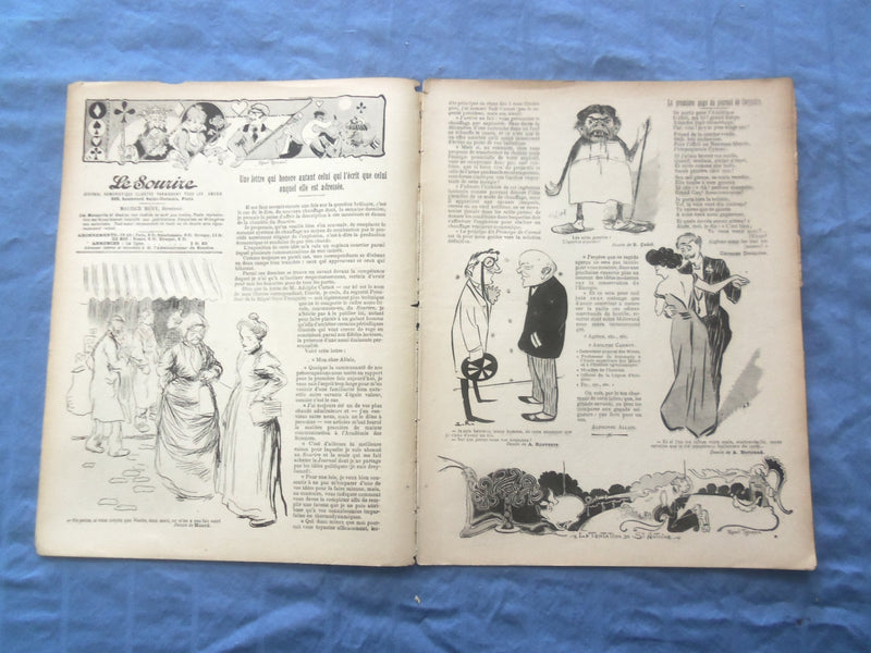 1901 FEB 9 LE SOURIRE MAGAZINE - ILLUSTRATED COMEDY - FRENCH TEXT - SP 4864L