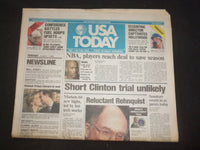 1999 JANUARY 7 USA TODAY NEWSPAPER - SHORT CLINTON TRIAL UNLIKELY - NP 7983