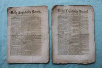 1868 PENNYSYLVANIA DAILY LEGISLATIVE RECORD - LOT OF 22 - K 2518