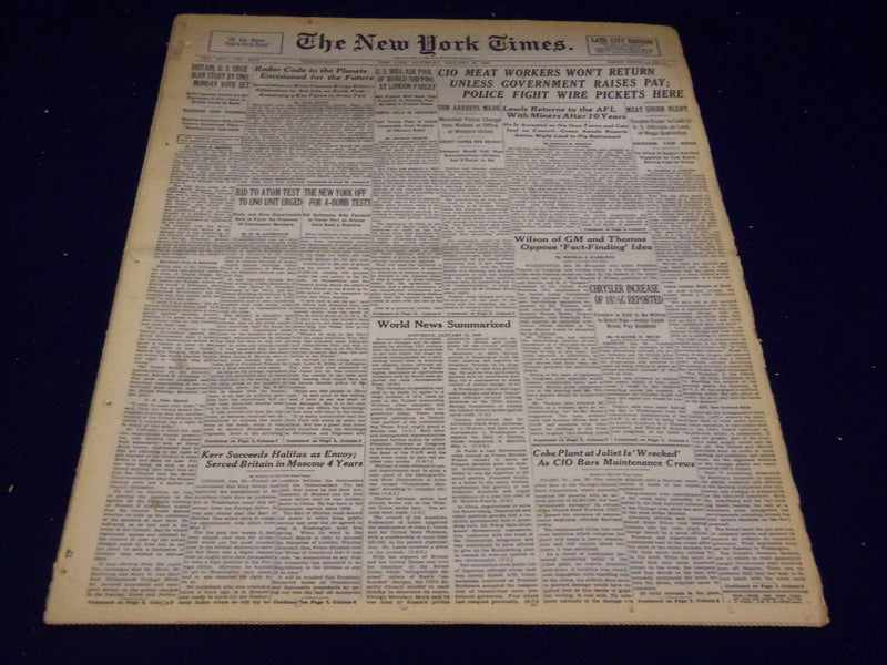 1946 JANUARY 26 NEW YORK TIMES - RADAR CODE TO PLANETS ENVISIONED - NT 3233