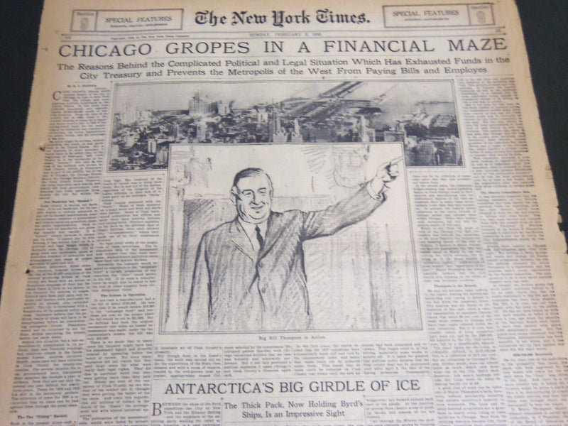 1930 FEB 2 NEW YORK TIMES SPECIAL & AUTO - BIG BILL TILDEN IN ACTION - NT 7002