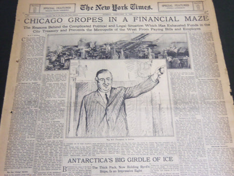 1930 FEB 2 NEW YORK TIMES SPECIAL & AUTO - BIG BILL TILDEN IN ACTION - NT 7002
