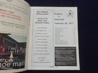 1977 FEB 20 COLLEGE BASKETBALL PROGRAM - PURDUE UNIV VS. INDIANA UNIV- SP 1533T