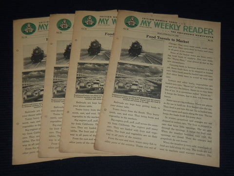1940 FEBRUARY 5-9 MY WEEKLY READER CHILDREN'S NEWSPAPER LOT OF 4 - K 631