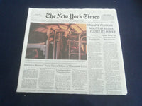 2022 FEBRUARY 20 NEW YORK TIMES - UKRAINE TENSIONS MOUNT AS RUSSIA FLEXES POWER