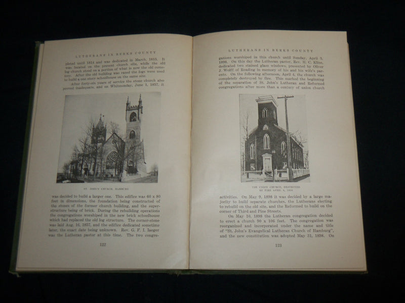 1923 LUTHERANS IN BERKS COUNTY HARDCOVER BOOK - NICE PHOTOS - KD 6907
