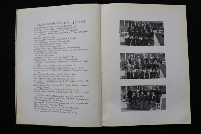 1940 EL CHASQUI CHINO HIGH SCHOOL YEARBOOK - CHINO, CALIFORNIA - YB 3512