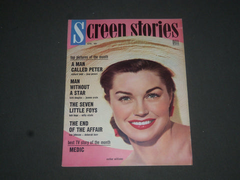 1955 APRIL SCREEN STORIES MAGAZINE - ESTHER WILLIAMS COVER - SP 7524