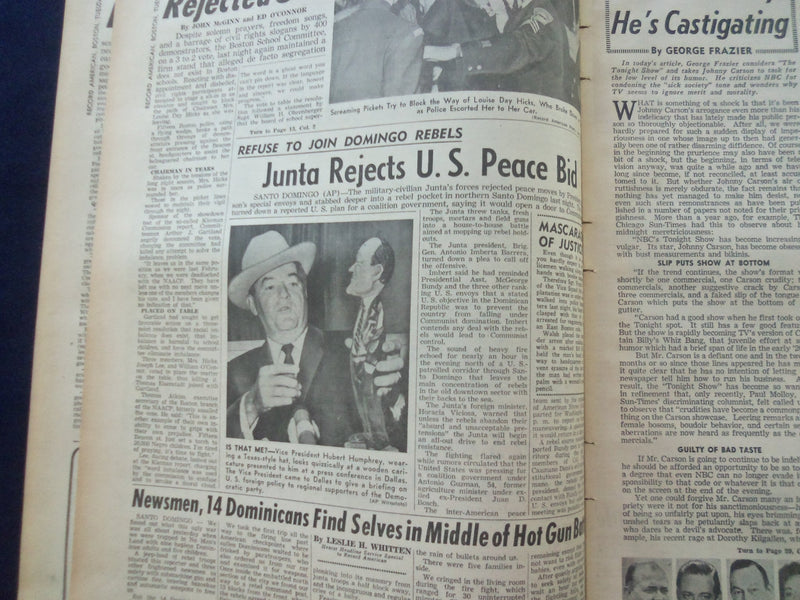 1965 MAY 18 BOSTON RECORD AMERICAN NEWSPAPER-$138K PAID 28 LEGISLATORS - NP 6293