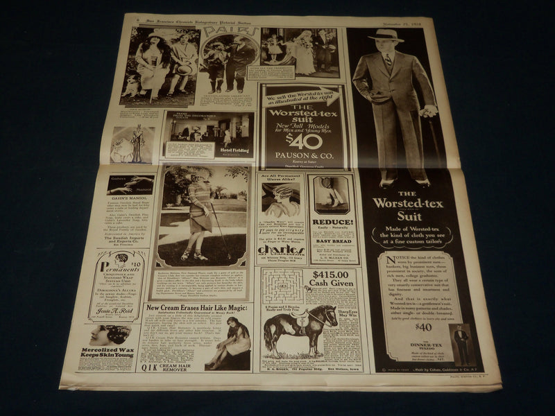 1928 NOVEMBER 25 SAN FRANCISCO CHRONICLE ROTO SECTION - FOOTBALL - NP 5108