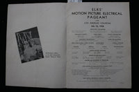 1936 JULY 16 ELKS MOTION PICTURE ELECTRICAL PAGEANT OFFICIAL PROGRAM - K 2457