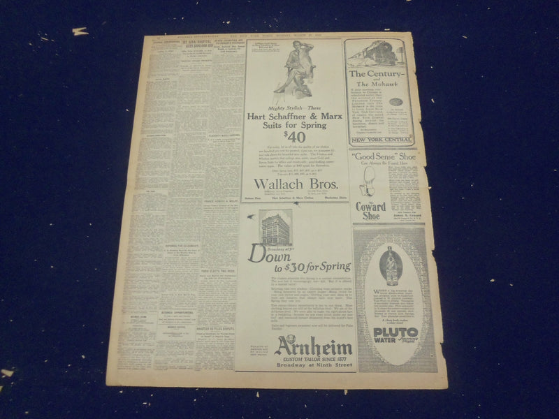 1922 MARCH 27 NEW YORK TIMES - BABE RUTH INJURED AS YANKEES LOSE - NT 8324