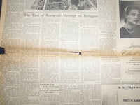 1944 JUNE 13 NEW YORK TIMES -AMERICANS WIN CARENTAN, A KEY TO CHERBOURG- NP 6566
