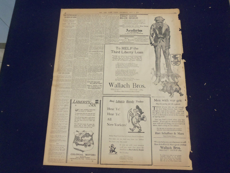 1918 MAY 2 NEW YORK TIMES - AMERICANS WIN FIGHT ON AMIENS FRONT - NT 8169