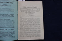 1953 DECEMBER THE OBSERVATORY A REVIEW OF ASTRONOMY - SOFTCOVER BOOK - K 1443