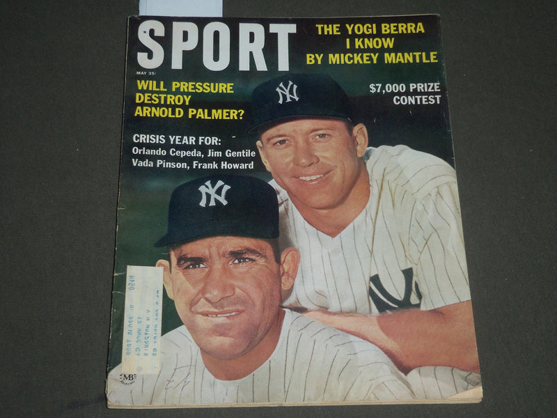 1963 MAY SPORT MAGAZINE - MICKEY MANTLE & YOGI BERRA COVER - SP 2814