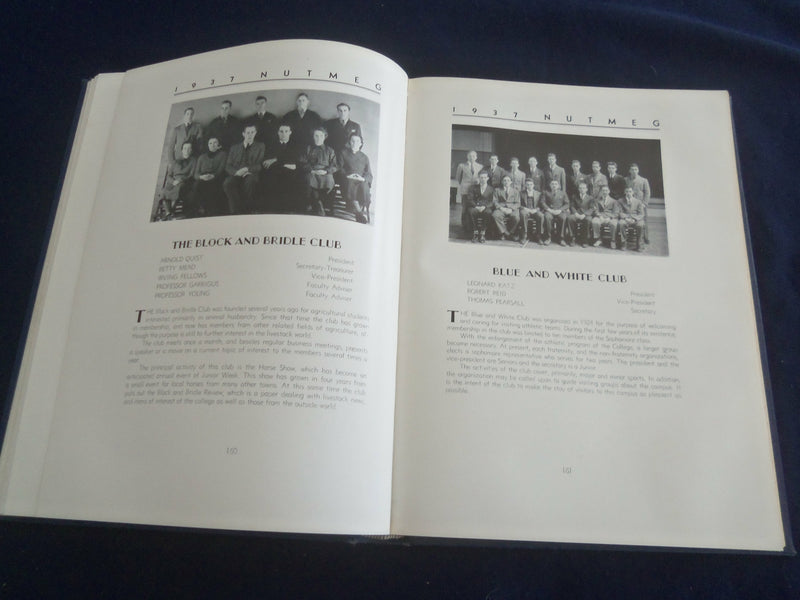 1937 THE NUTMEG CONNECTICUT STATE COLLEGE YEARBOOK - STORRS, CT - YB 2631